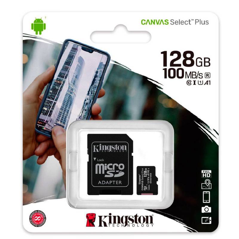KINGSTON - Kingston Canvas Select Plus con adaptador microSDXC 128 GB