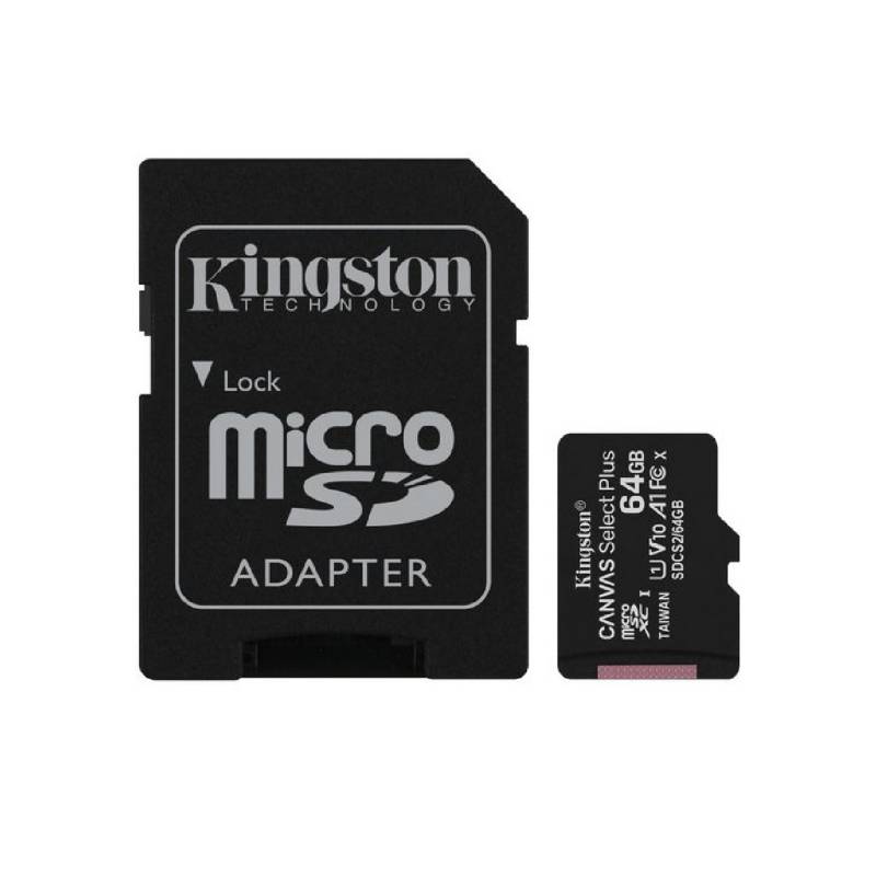 KINGSTON - Tarjeta De Memoria Kingston Canvas Selectplus Adaptador 64gb