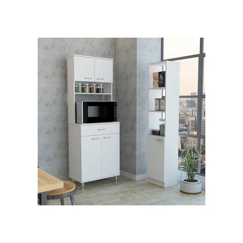 Combo Kitchen 8 Mueble Microondas + Optimizador - Blanco