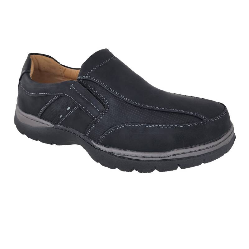 AGTA - Zapatos De Hombre Casual De Vestir Sin Cordon Negro - 3184