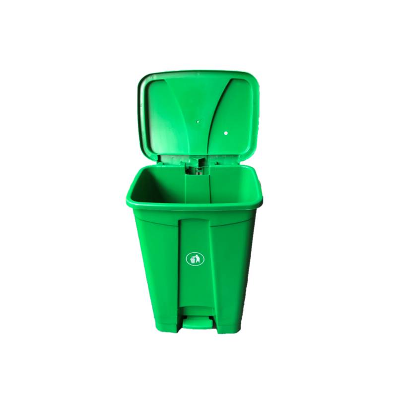 GENERICA - Contenedor de Basura PVC Con Tapa Y Pedal 50 Litros Verde