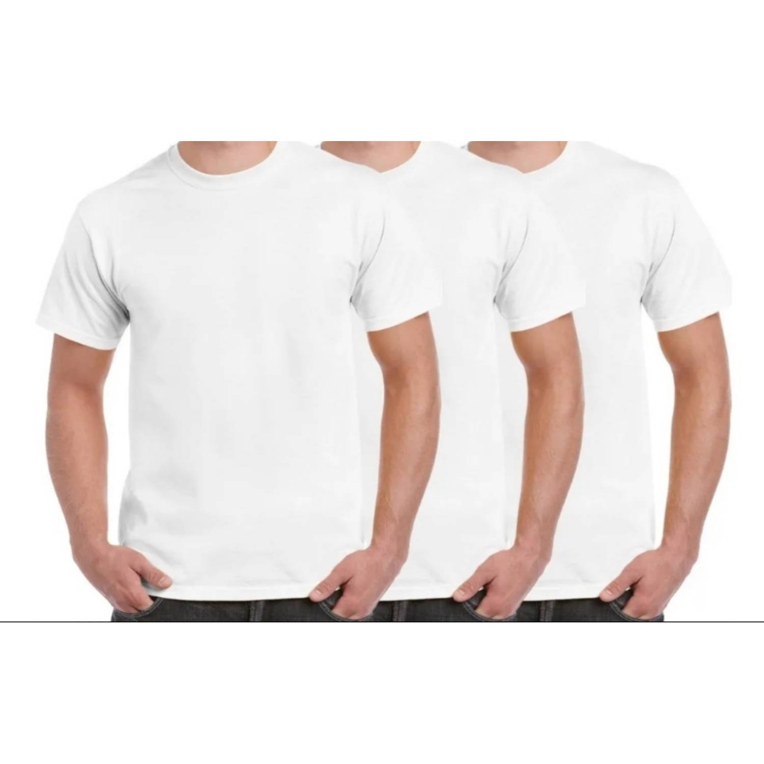 Pack 6 Camisetas Niño Manga Corta Algodón Blancas Unisex GENERICO