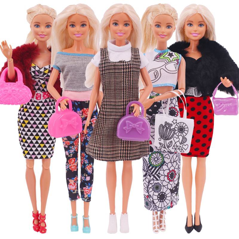 GENERICO Ropa para muñeca - 5 prendas - para Barbie y otras 