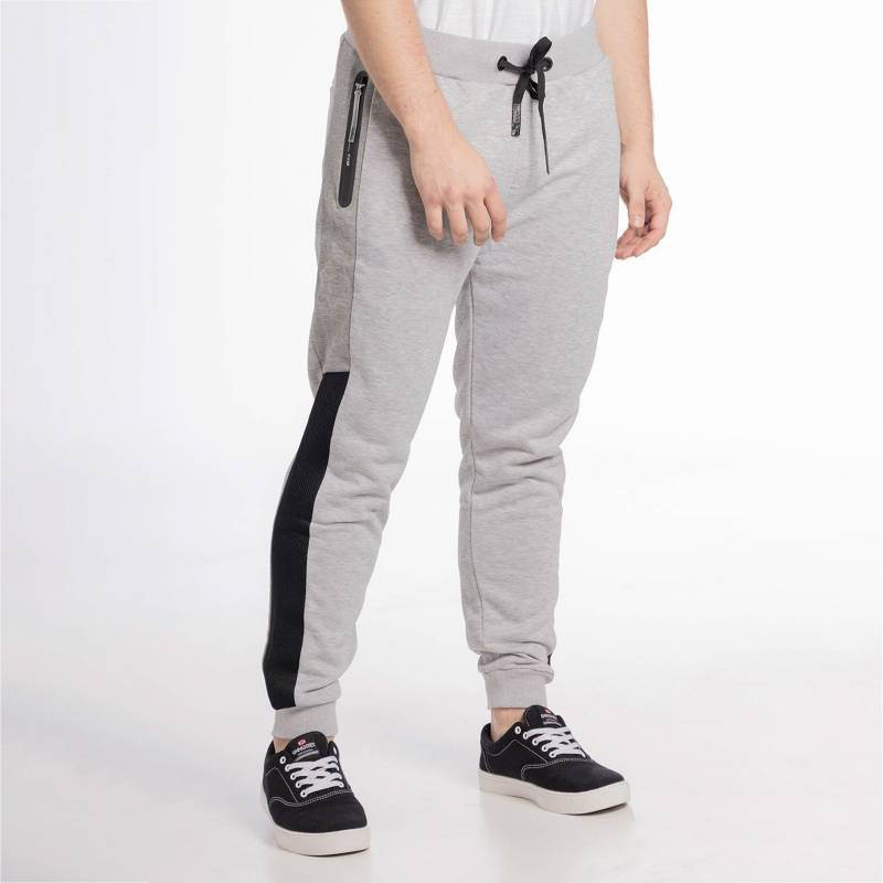 GANGSTER Pantalon Jogger French Terry Loopback Gris Gangster ...