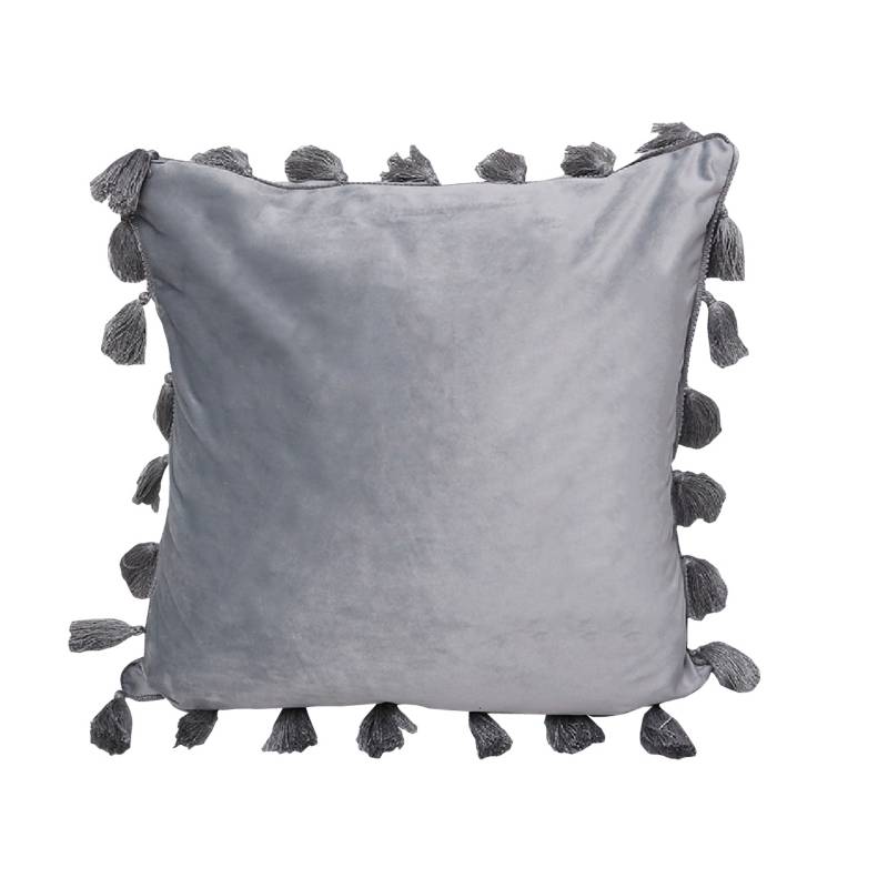 La Borla Throw Pillow - Gray