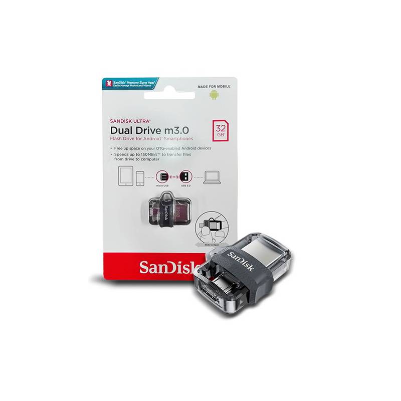 SANDISK - SANDISK 32GB DUAL DRIVER m30 OTGV832GB
