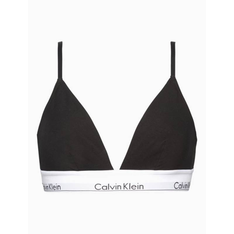 Calvin Klein Bralette Unlined Triangle Negro Calvin Klein 