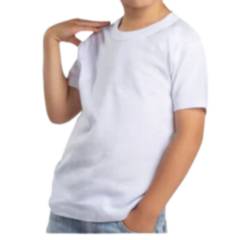 GENERICO - Pack 3 Camisetas Niño Manga Corta Algodón Blancas Unisex