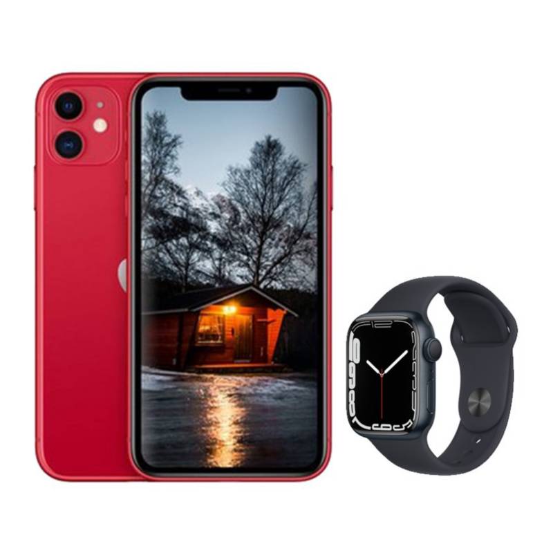 APPLE - Apple IPhone 11 64GB - Rojo + Smartwatch Negro (Obsequio) Reacondicionado