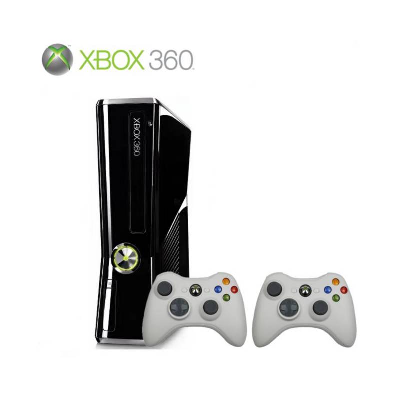 MICROSOFT - Xbox 360 slim 1TB  contiene 150 juegos 2 controllers - Reacondicionado