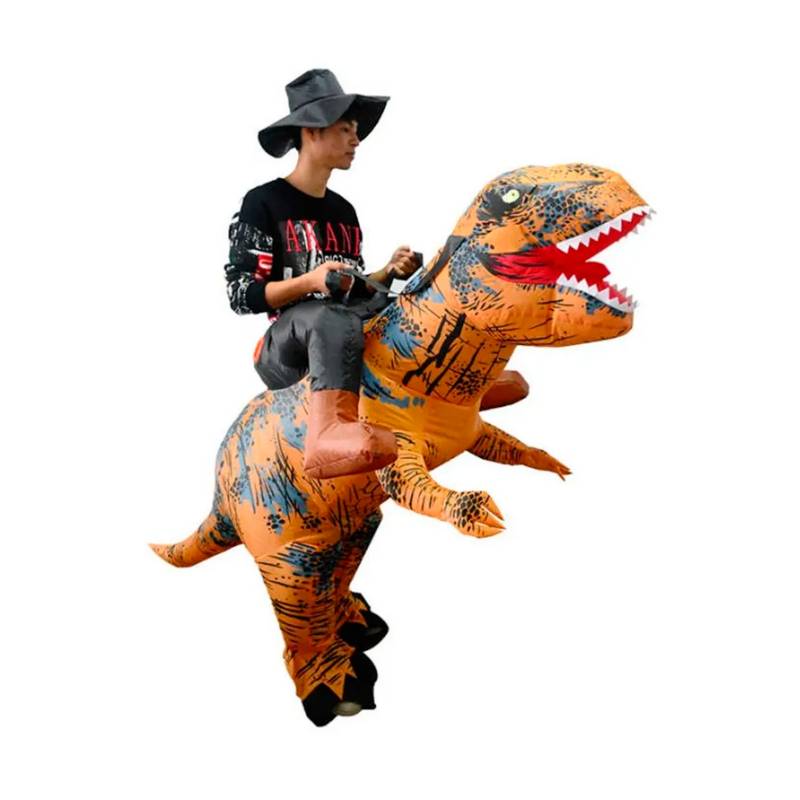 Disfraz Adulto De Rider Dinosaurio Jinete Explorador Rojo