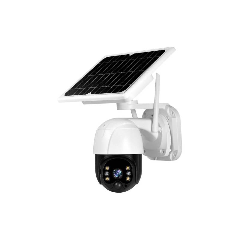 GENERICO - Cámara de seguridad solar con visión nocturna y sensor de movimiento