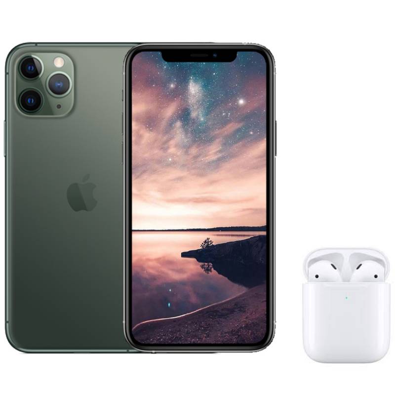 APPLE - Apple iPhone 11 PRO 64G y Genérico Audífonos Reacondicionado- Verde