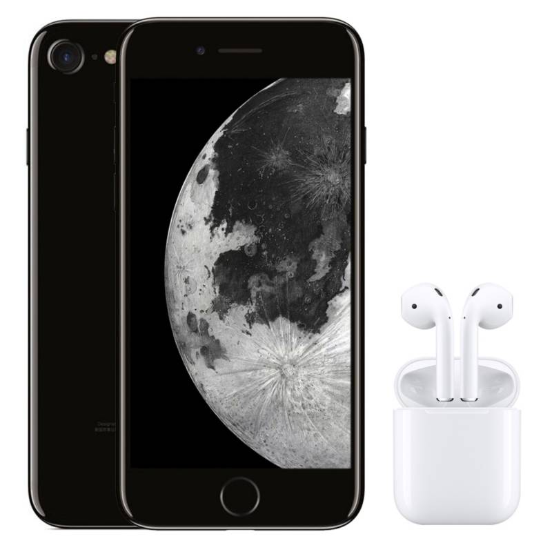 APPLE - Apple iphone 7 128G y Genérico Audífonos Reacondicionado- Negro