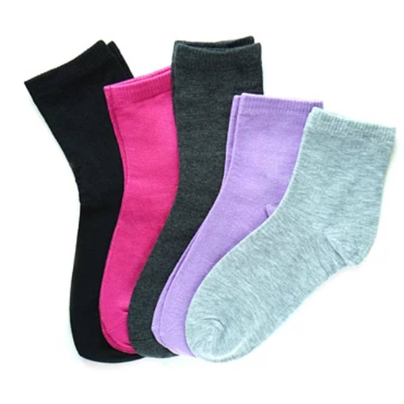 Pack 12 Pares Calcetines Largos Mujer Lisos Bamboo, T 36-41