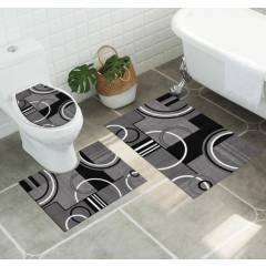 ANGELES DEL HOGAR - Juego de baños alfombras Con diseños 3 piezas