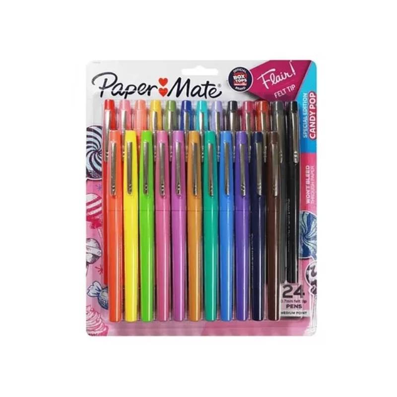 PAPER MATE - Set Rotuladores 24 Colores Flair Candy Pop Papermate