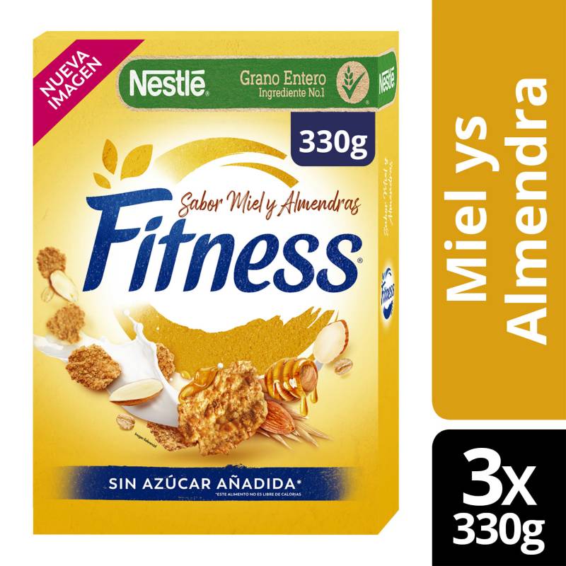 NESTLE - Cereal FITNESS® Miel y Almendras 330g Pack X3