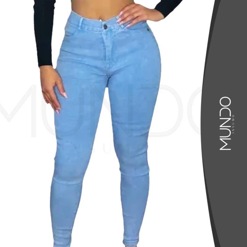 GENERICO Pantalón Leggins Tipo Jeans Elástico De Mujer colores