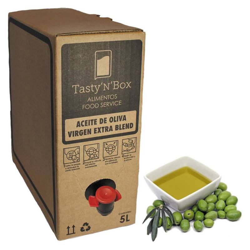 TASTY N BOX - ACEITE OLIVA VIRGEN EXTRA BLEND BAG IN BOX 5 LTS