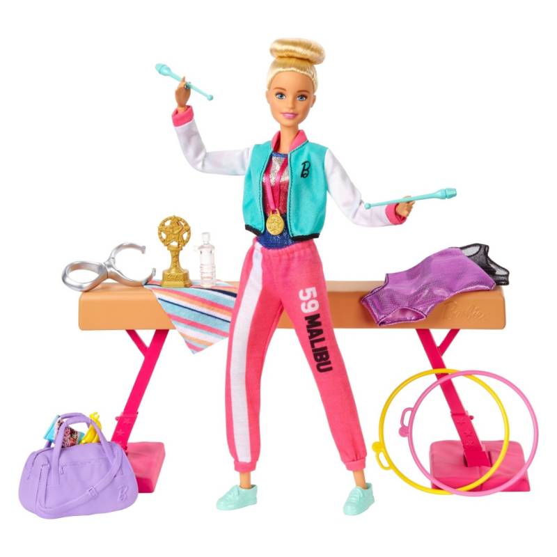 BARBIE - Muñeca Set Gimnasta Barbie