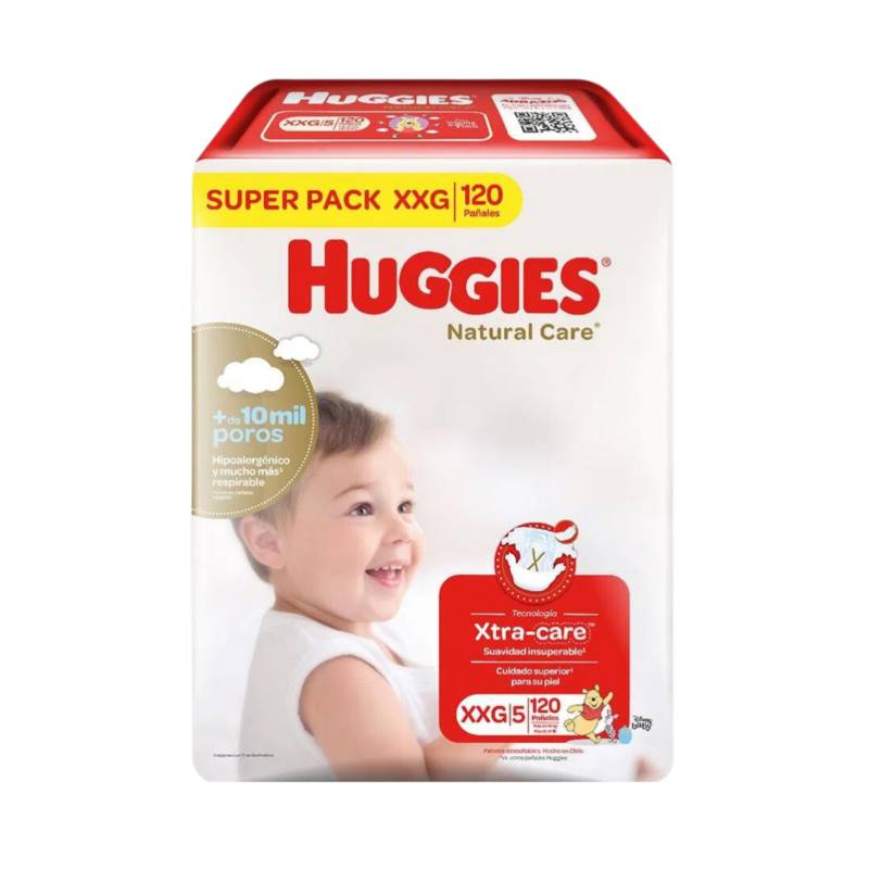 HUGGIES - Pañal Huggies Natural Care XXG 120 pañales