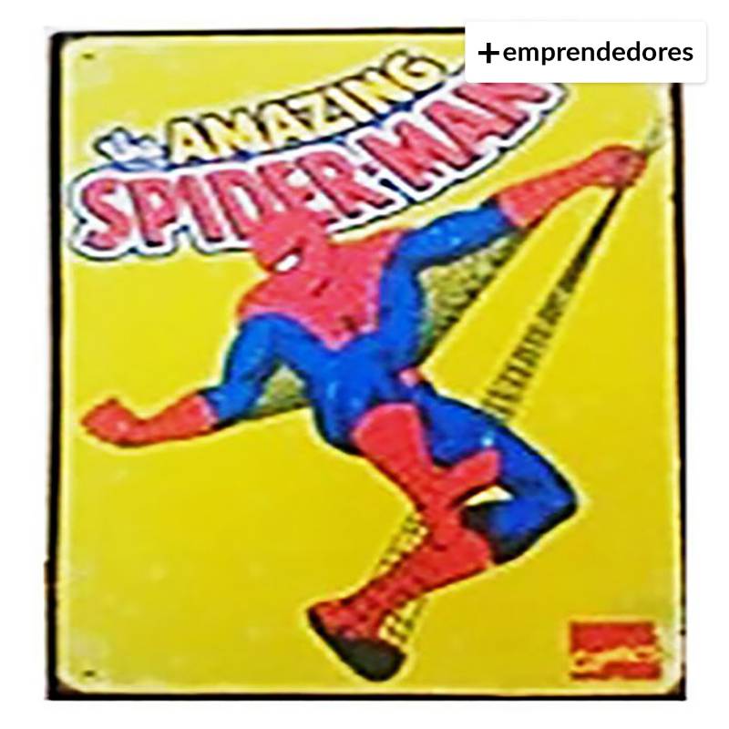 AGUA Y ACEITE Letrero Vintage Metálico Spiderman 