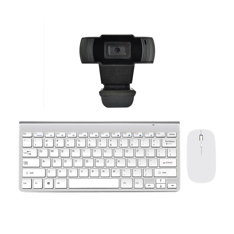 LEVO - Kit Webcam 1080P + Kit Teclado y Mouse Inalambrico Levo