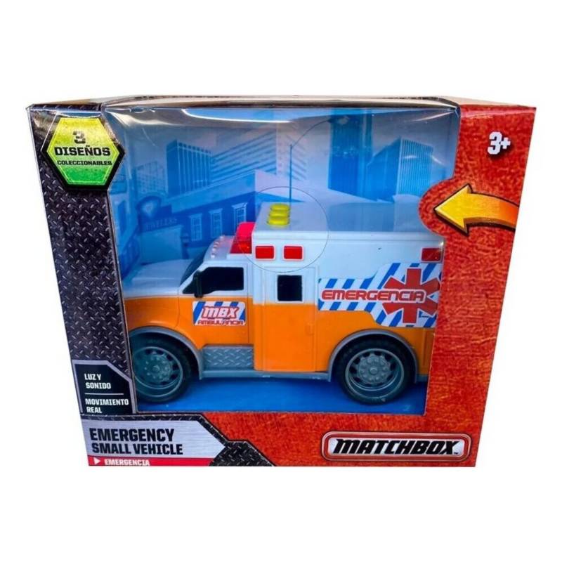 Matchbox - Auto Niño Juguete Ambulancia Sonido y Luces Matchb
