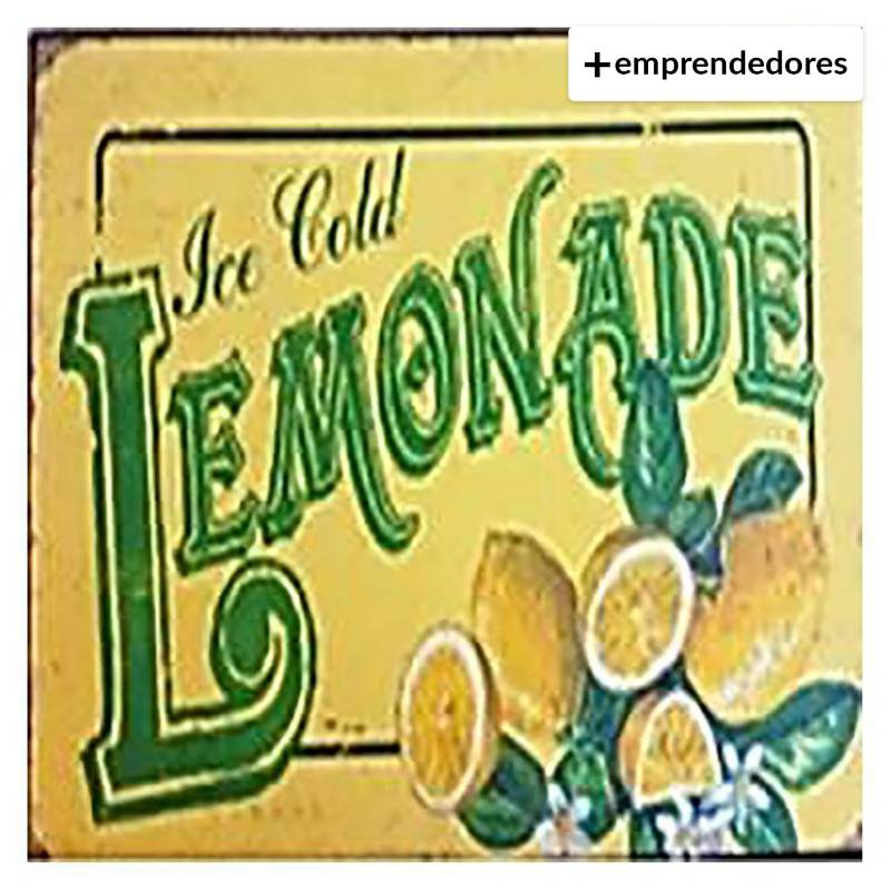 AGUA Y ACEITE - Letrero Vintage Metálico Lemonade