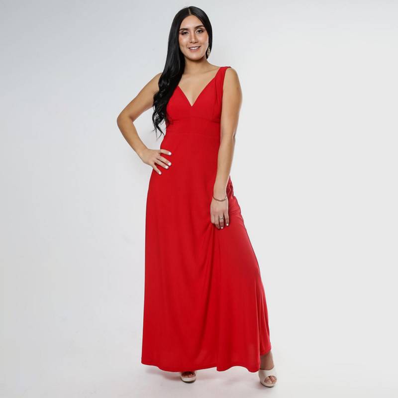 NATALIA SEGUEL - Vestido Celeste Rojo Italiano Natalia Seguel