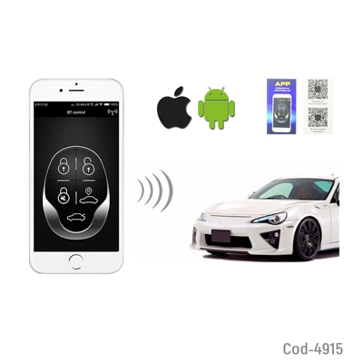 Kit Alarma Auto Código Variable Antirrobo Con App Bluetooth