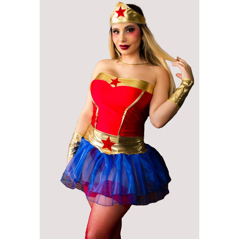 GENERICO Disfraz Halloween Mujer Maravilla 
