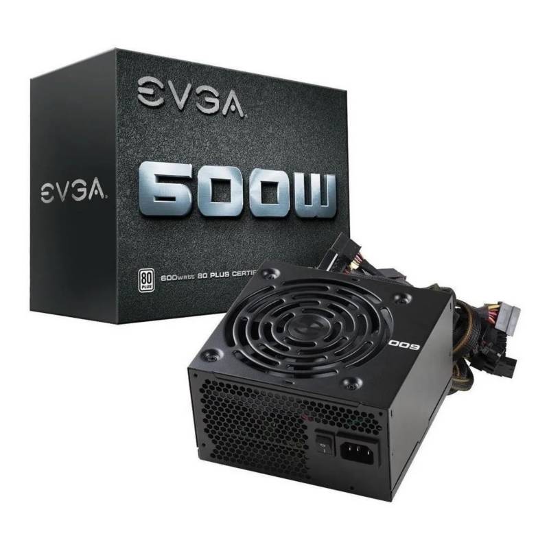EVGA - Fuente de poder para PC Evga 600 W1 black 100V/240V