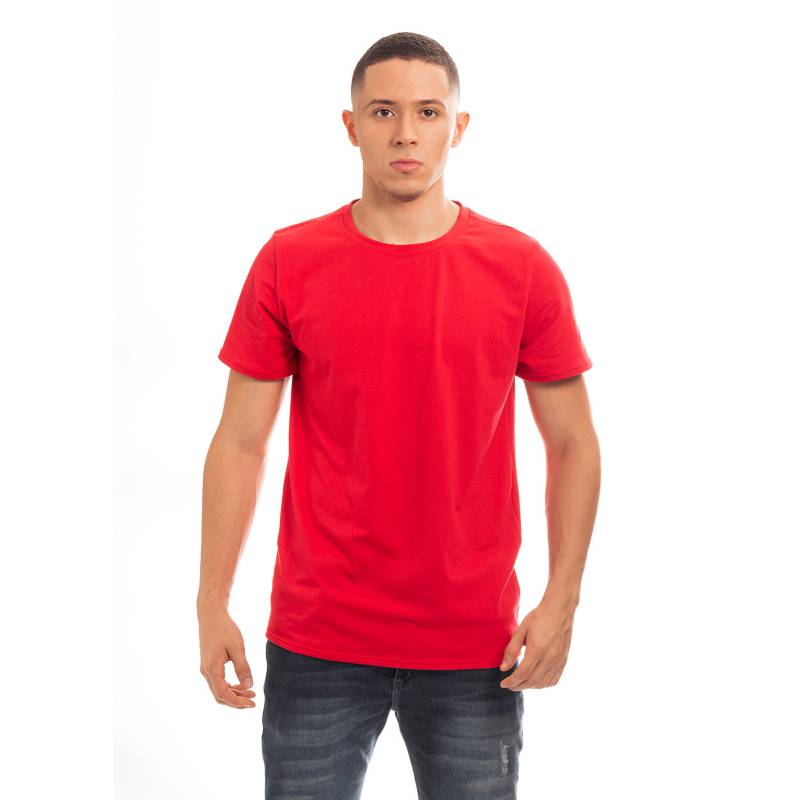 SIGEL POLERA BASICA CUELLO REDONDO HOMBRE COLOR ROJA falabella