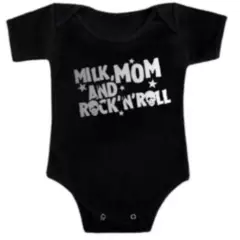 GENERICO - Body Bebé Milk Mom Rock N´roll Baby Infantil Pilucho Baby 100 Algodón