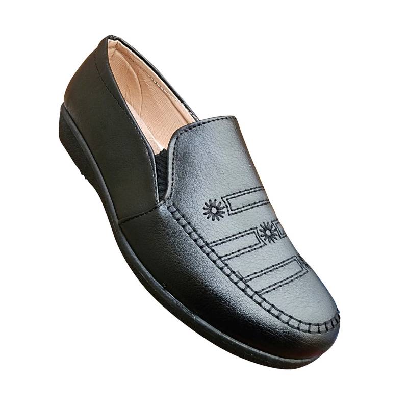 Zapato Mujer Casual Clasico Comodo Bordado - Negro - 3231 |