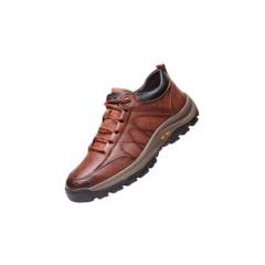 GENERICO - Zapatos de senderismo al aire libre de cuero marrón