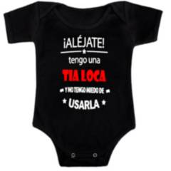 GENERICA - Body Bebé Tía Loca Baby Moda Infantil 100 Algodón