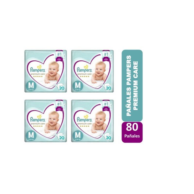 PAMPERS - Pañales Pampers Premium Care Talla M Pack X 4 Paquetes