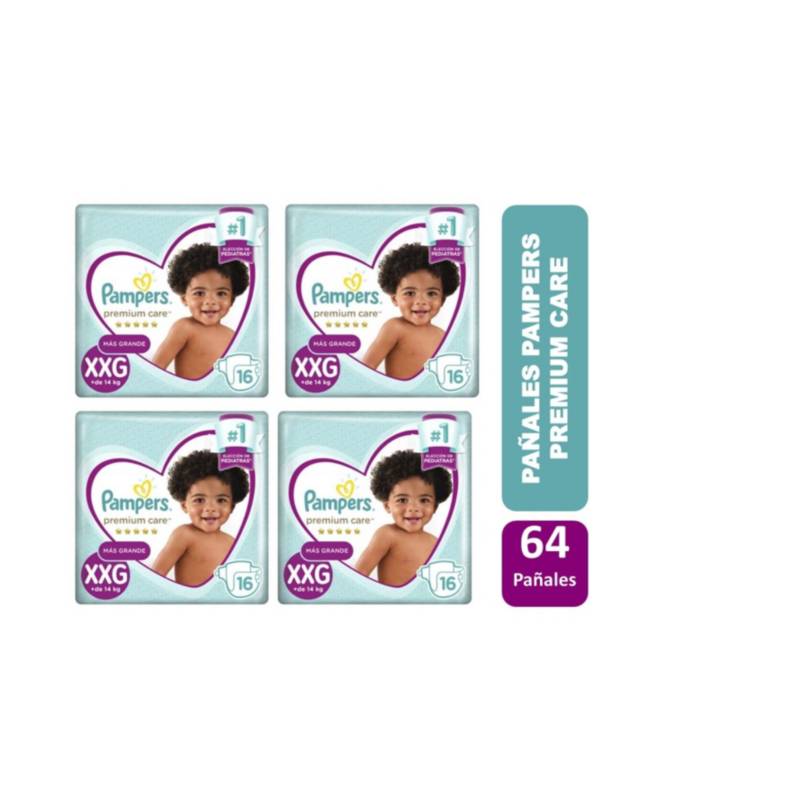 PAMPERS - Pañales Pampers Premium Care Talla Xxg Pack X 4 Paquetes