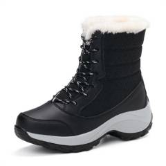 GENERICO - Botas de nieve impermeables para mujer zapatos cálidos de felpa