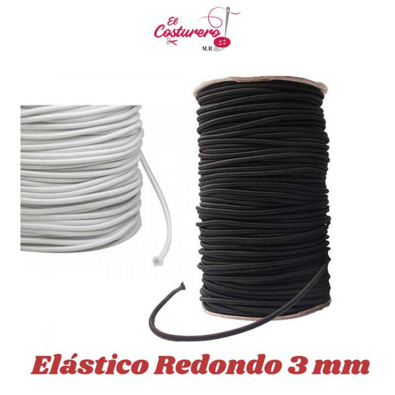 ARTE & COSTURA - Elástico redondo 3 mm rollo 100 metros El Costurero