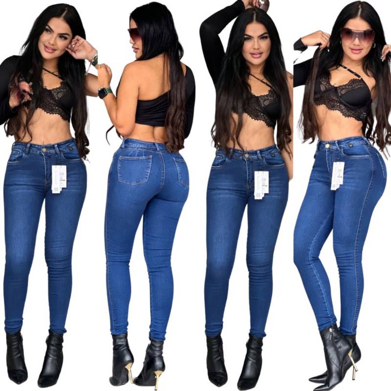 GENERICO jeans colombiano levanta cola tiro alto ref4169