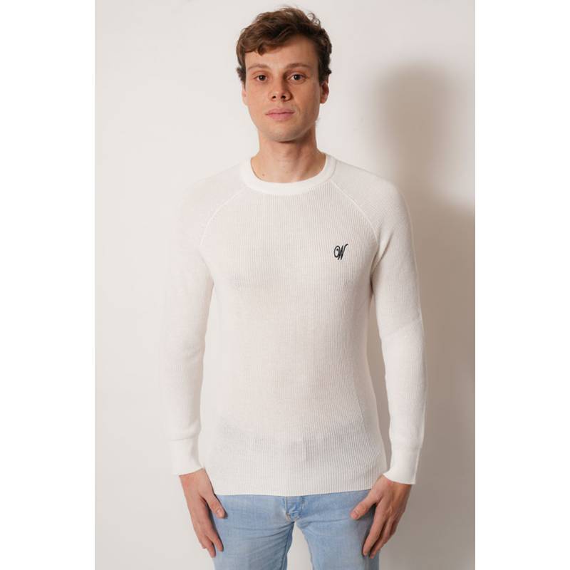 WHITE CLOTHING - sweater delgado super fit