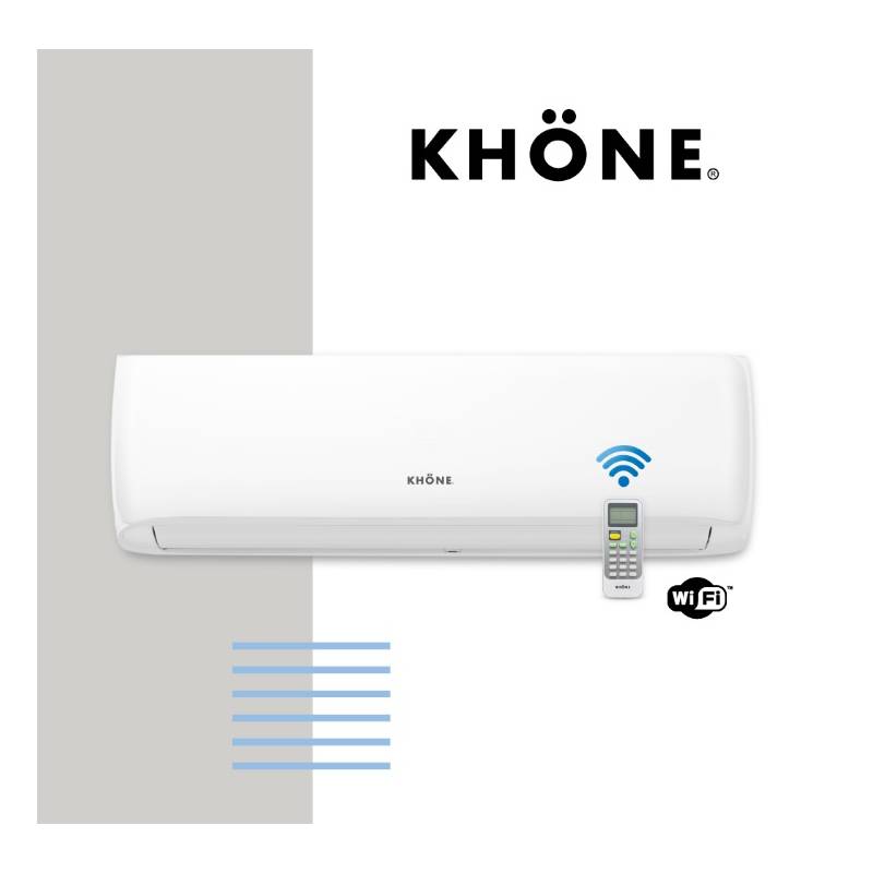 KHONE - Aire Acondicionado de 12000 btu tipo split muro INVERTER WIFI Khone