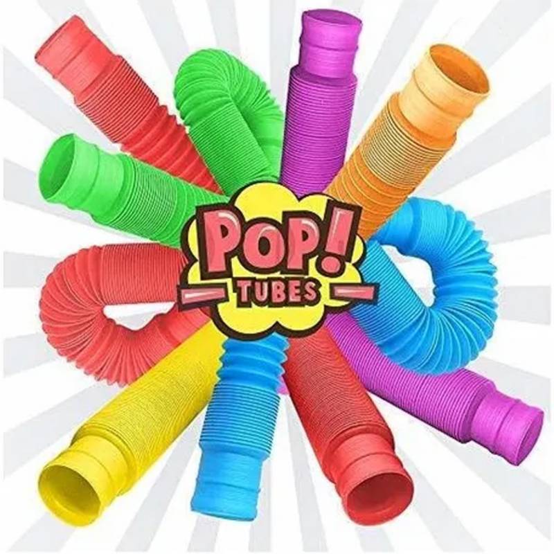 Paquete de 24 tubos de pop, juguetes inquietos, tamaño XXL