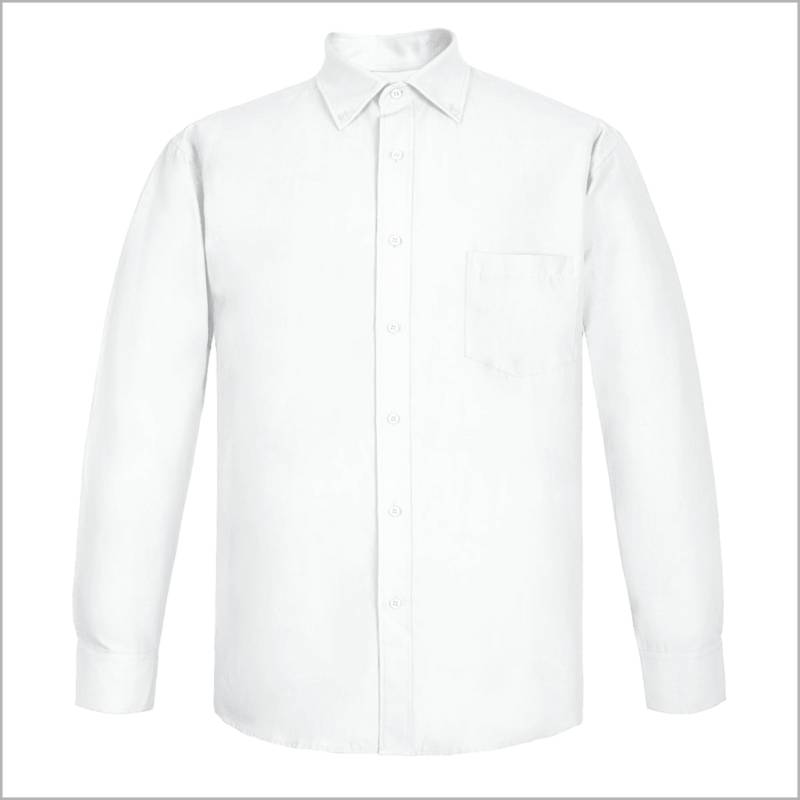 Camisa Oxford Blanca con Bolsillo