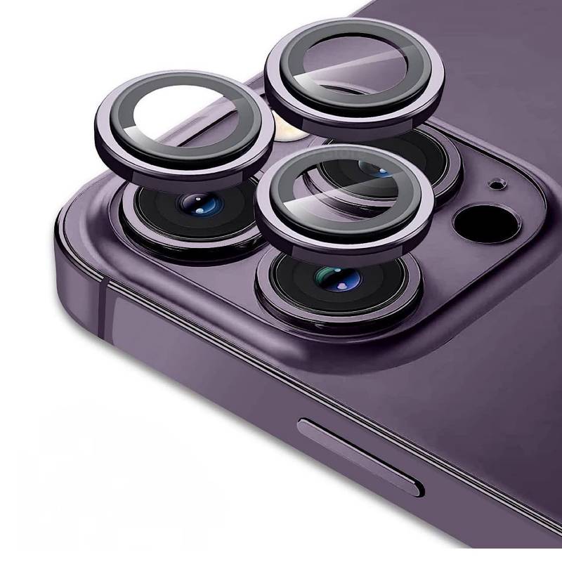 GENERICO - Protector Lentes Para Camara Para iPhone 14 Pro - 14 Pro Max - Purpura