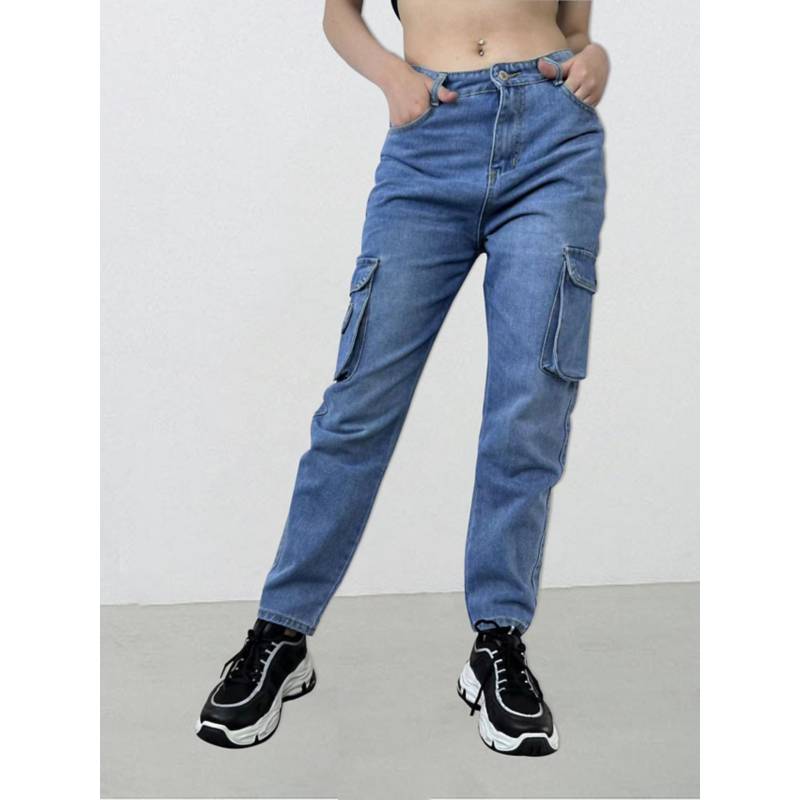 GENERICO - XD Jeans Push Up Tiro Medio Mujer Con Bolsillo